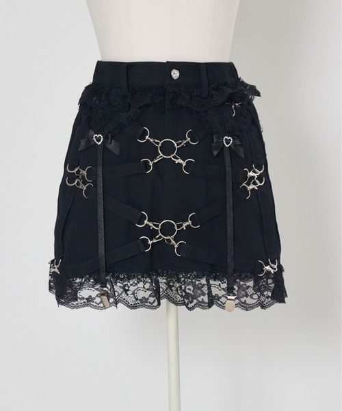 スカート avenchumu AVENCHUMU スカート Garter ＆ Harness lace mini skirt : ZOZOTOWN