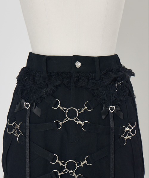 AVENCHUMU スカート Garter ＆ Harness lace mini skirt : ZOZOTOWN