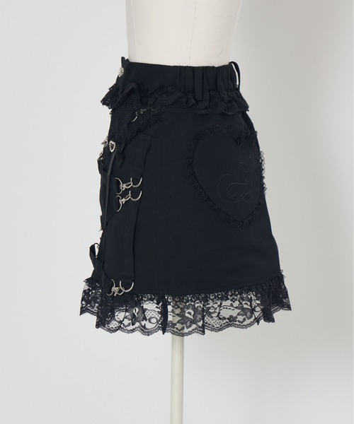 AVENCHUMU スカート Garter ＆ Harness lace mini skirt : ZOZOTOWN