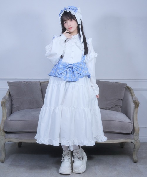 セール＊完売品(白)Favoriteエンパイアライン風 ジューン・ブライドワンピ Whinny ワンピース Whinny/「2025秋冬新作♪」ごきげんぷりてぃ~わん