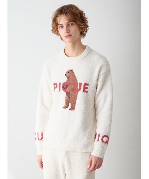 gelato pique パウダーベアジャガードプルオーバー オフホワイト gelato pique（ジェラートピケ） 【新品】【即納】【オフホワイト