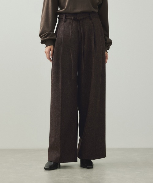 アダムエロペ（ADAM ET ROPE’）/【EMOELLE】へリンボーンワイドパンツ ADAM ET ROPE'（アダムエロペ） パンツ 「EMOELLE」へリンボーンワイド