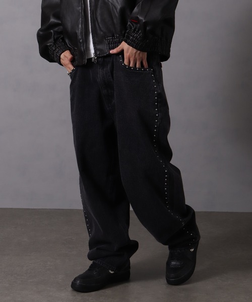 FUBU（フブ） ワイドパンツ ジーンズ Studs Denim Jacket / スタッズ