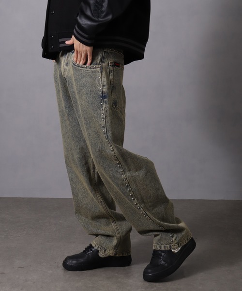 FUBU（フブ） ワイドパンツ ジーンズ Studs Denim Jacket / スタッズ