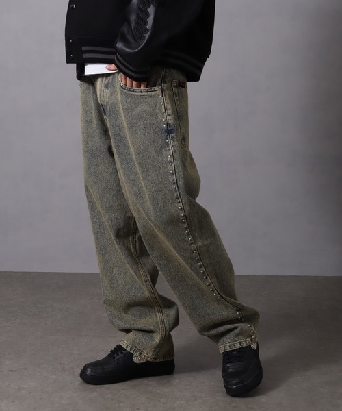 FUBU（フブ） ワイドパンツ ジーンズ Studs Denim Jacket / スタッズ