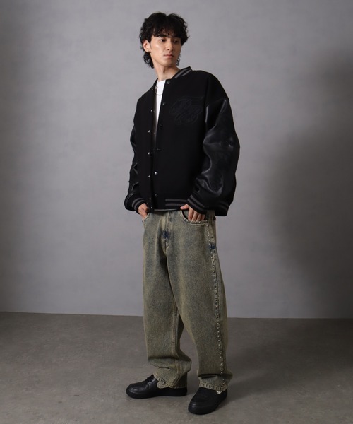 FUBU（フブ） ワイドパンツ ジーンズ Studs Denim Jacket / スタッズ