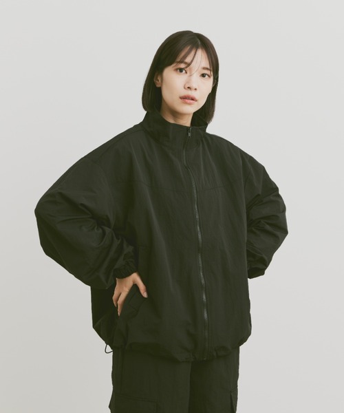 「flaner」 ナイロンブルゾン MEDIUM チャコールグレー レディース_画像8