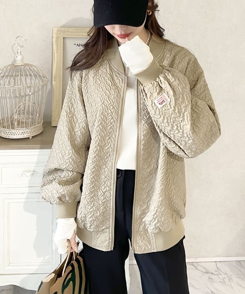 「Java」 ブルゾン X-LARGE グレイッシュベージュ レディース_画像5