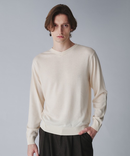 Regen Glanz セーター ニット wool blend vneck cropped knit/ウール