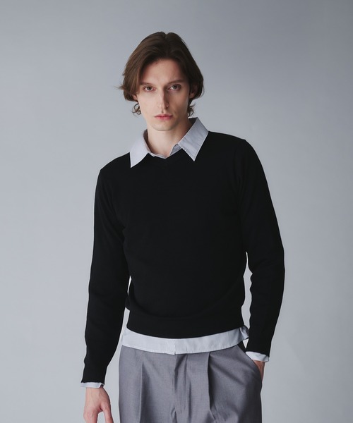 Regen Glanz セーター ニット wool blend vneck cropped knit/ウール