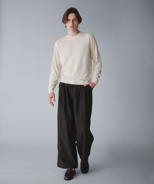 Regen Glanz セーター ニット wool blend vneck cropped knit/ウール