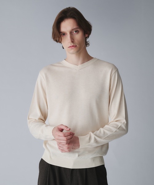 Regen Glanz セーター ニット wool blend vneck cropped knit/ウール