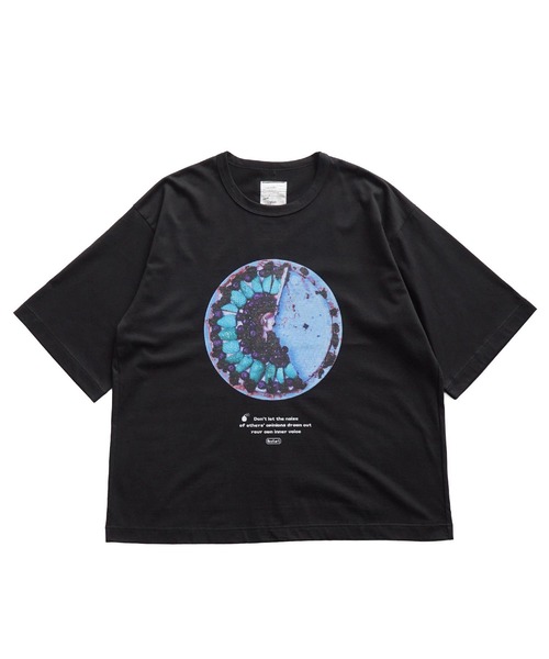 「SHAREEF」 半袖Tシャツ 3 ブラック メンズ_画像7