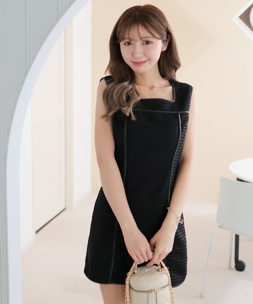 「LIPSERVICE」 ノースリーブワンピース S ブラック レディース_画像6