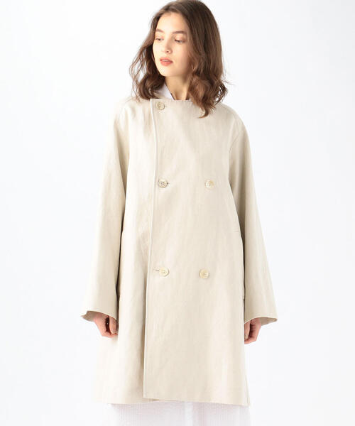 GALERIE VIE（ギャルリー ヴィー） ノーカラーコート 36 ホワイト