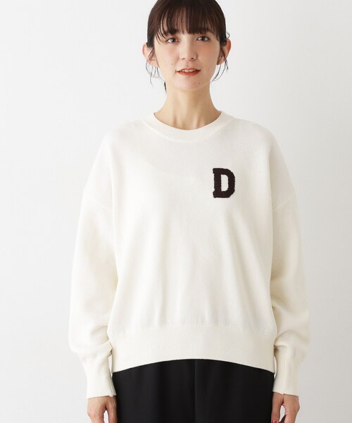 Dessin（デッサン） ニット セーター 「洗える」Dサガラ刺繍ワッペン