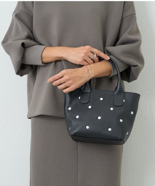 BEARDSLEY（ビアズリー） トートバッグ 「本革」ドット刺繍バッグ/小