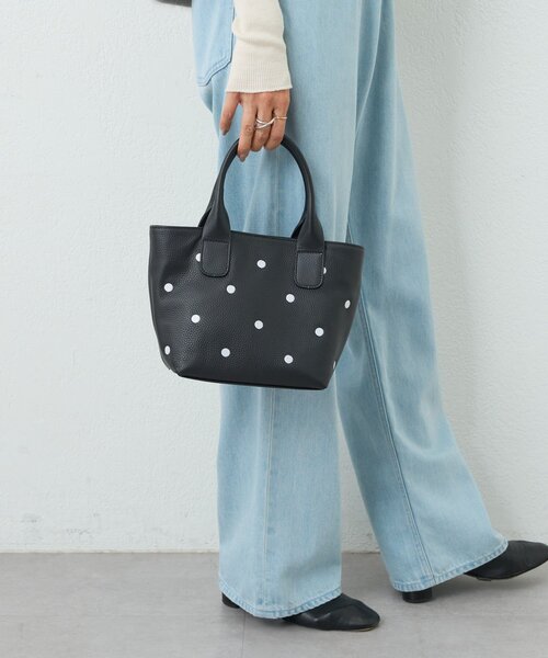 BEARDSLEY（ビアズリー） トートバッグ 「本革」ドット刺繍バッグ/小