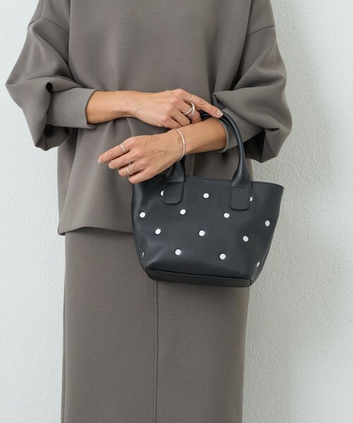 BEARDSLEY（ビアズリー） トートバッグ 「本革」ドット刺繍バッグ/小