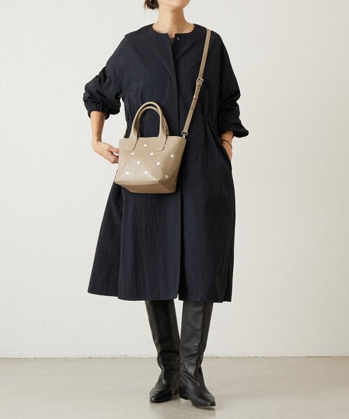 BEARDSLEY（ビアズリー） トートバッグ 「本革」ドット刺繍バッグ/小