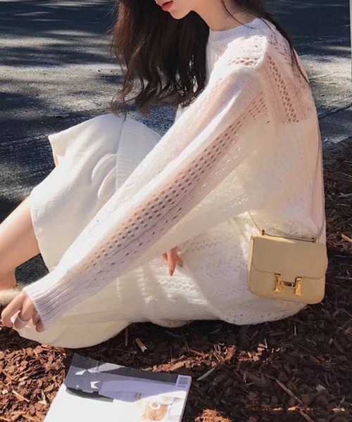 「Amulet」 ニットワンピース FREE ピンク レディース_画像4