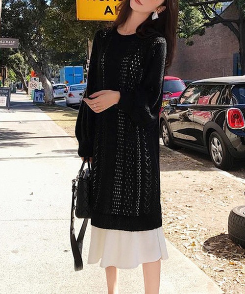 「Amulet」 ニットワンピース FREE ピンク レディース_画像8