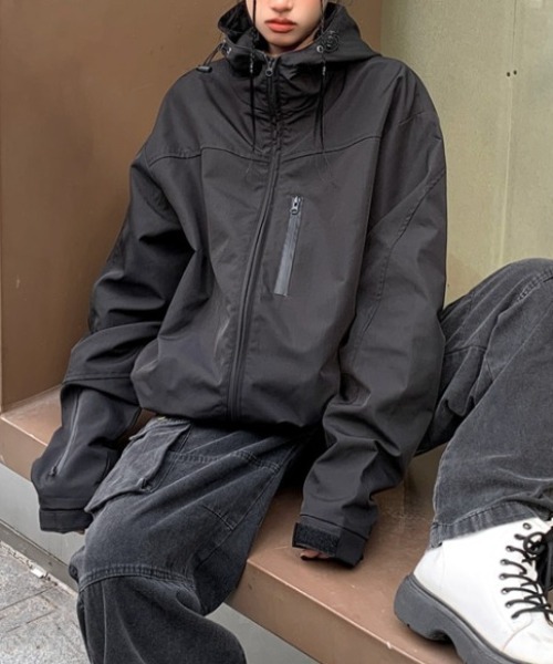 「SEN TOKYO」 マウンテンパーカー L ブラック レディース_画像3