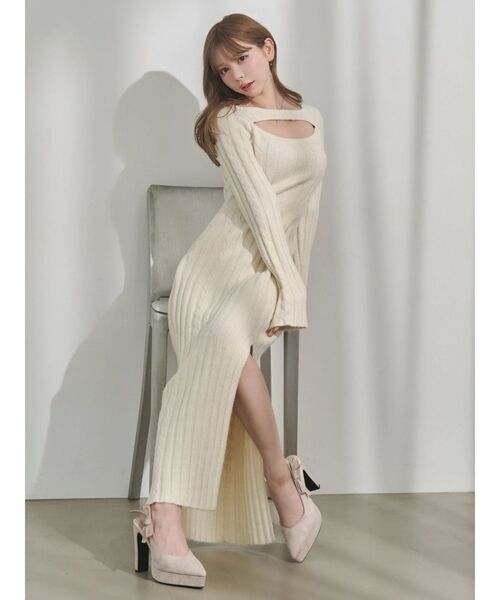 EATME（イートミー） ワンピース デコルテニットワンピース : ZOZOTOWN