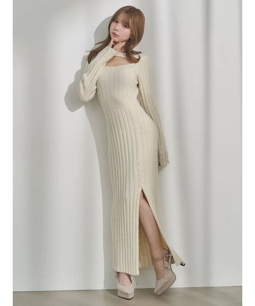 EATME（イートミー） ワンピース デコルテニットワンピース : ZOZOTOWN