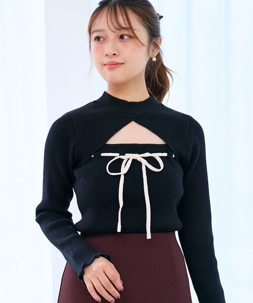 MAJESTIC LEGON（マジェスティックレゴン） ニット セーター デコルテ