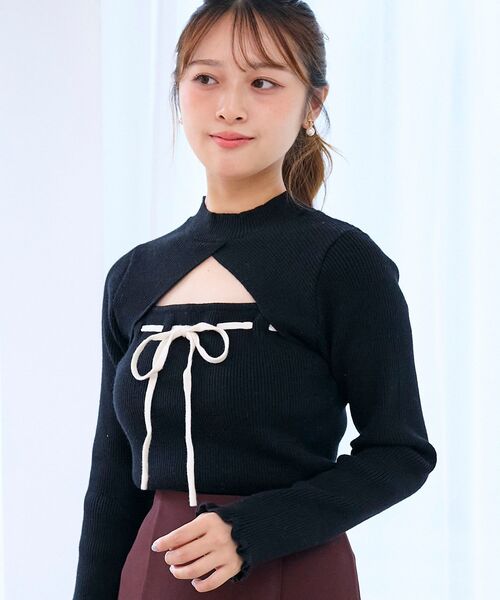 MAJESTIC LEGON（マジェスティックレゴン） ニット セーター デコルテ