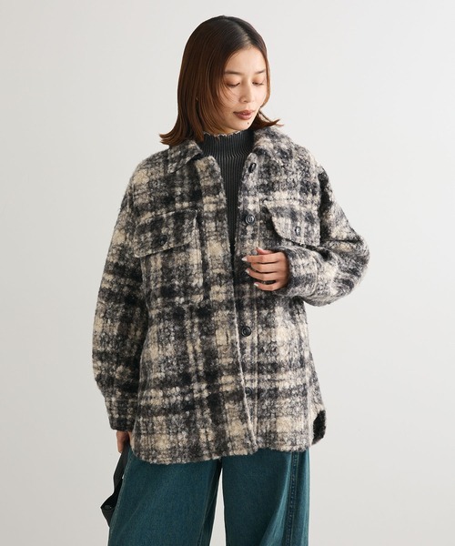 Green Parks（グリーンパークス） コート アウター ブークレチェック