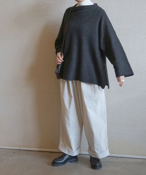 「JOURNAL STANDARD LUXE」 長袖ニット FREE チャコールグレー レディース_画像3