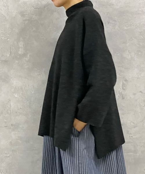 「JOURNAL STANDARD LUXE」 長袖ニット FREE チャコールグレー レディース_画像5