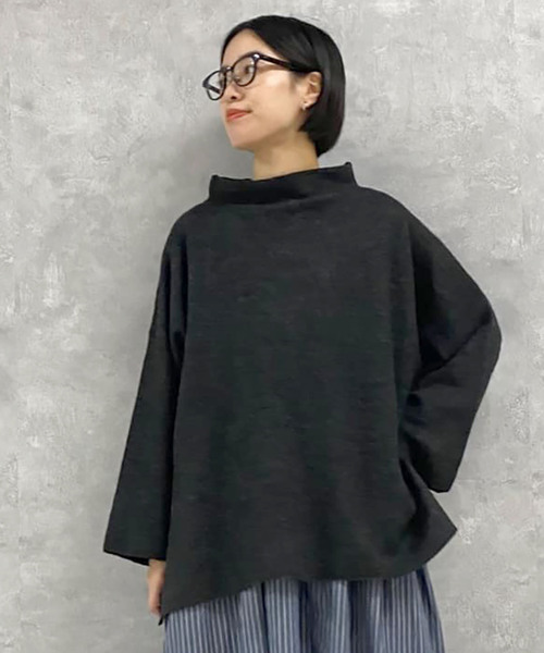 「JOURNAL STANDARD LUXE」 長袖ニット FREE チャコールグレー レディース_画像6