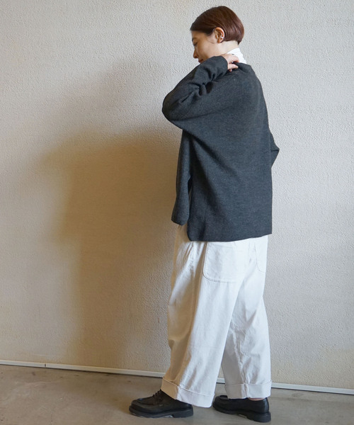 「JOURNAL STANDARD LUXE」 長袖ニット FREE チャコールグレー レディース_画像8