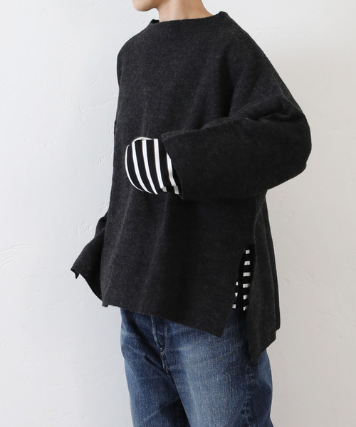 「JOURNAL STANDARD LUXE」 長袖ニット FREE チャコールグレー レディース_画像9