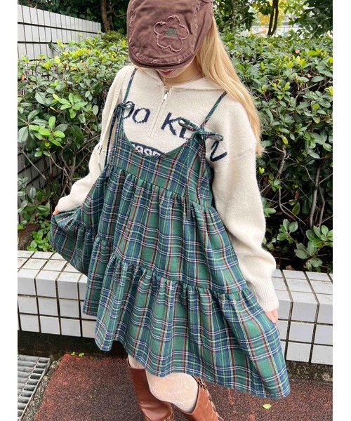 「WC」 キャミソールワンピース FREE ブラック レディース_画像2