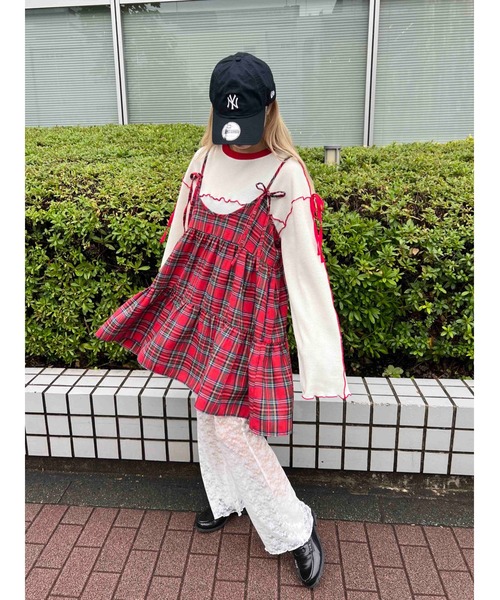 「WC」 キャミソールワンピース FREE ブラック レディース_画像9