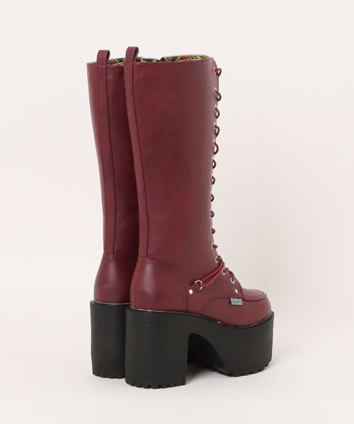 YOSUKE（ヨースケ） ブーツ 「YOSUKE」厚底チャンキーヒールレース