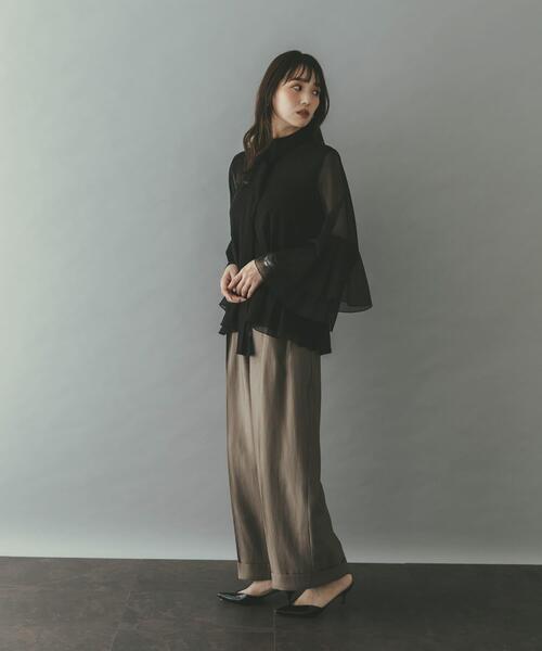 パンツ ブライトツイルタックパンツ レディース : ZOZOTOWN Yahoo!店