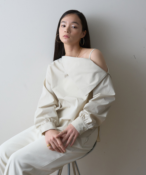 「EMMA　ROUGE VIF」 長袖ブラウス フリー ホワイト レディース_画像5