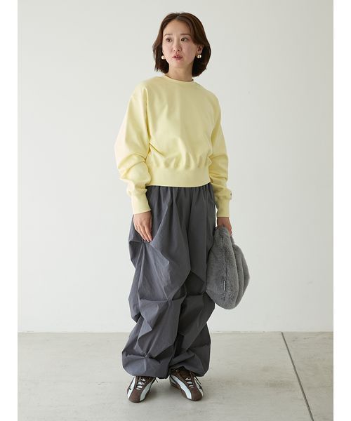 emmi トレーナー スウェット エンブロイダリーemmiロゴスウェット