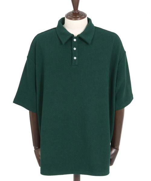 CAMBIO（カンビオ） ポロシャツ mhs2480- 裾絞りジャガードカット
