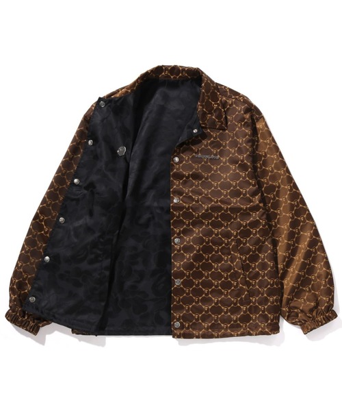 ミリタリージャケット モッズコート SOLID CAMO JACQUARD NYLON REVERSIBLE COACH JACKETの画像