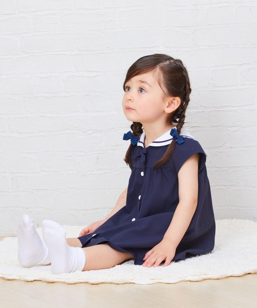 「CHOPIN」 「KIDS」半袖ワンピース 90cm サックスブルー キッズ_画像5