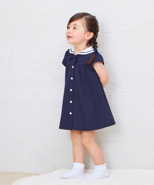 「CHOPIN」 「KIDS」半袖ワンピース 90cm サックスブルー キッズ_画像6