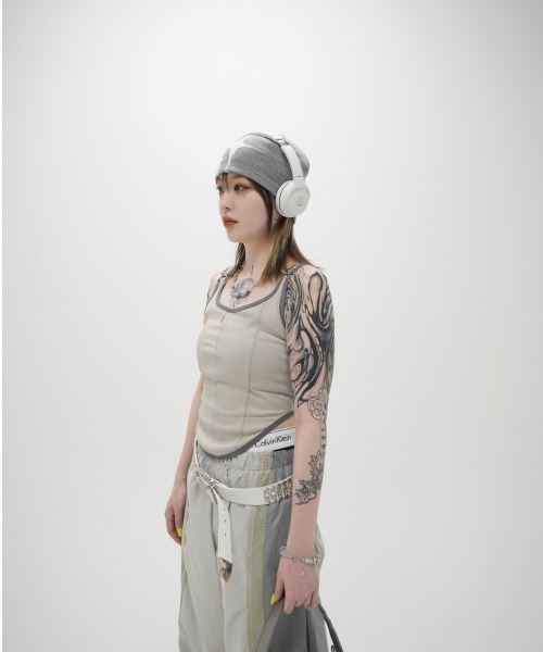 「XU」 ニットキャップ ONE SIZE グレー メンズ_画像4