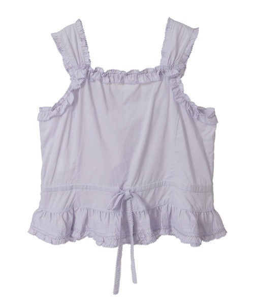 PINK HOUSE（ピンクハウス） ブラウス シャツ フリル使いローン