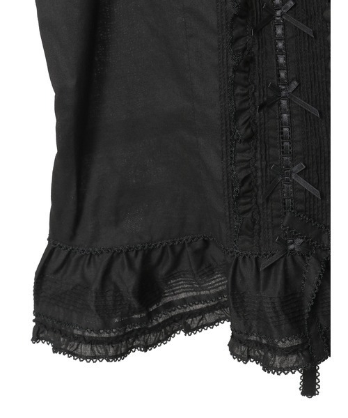 PINK HOUSE（ピンクハウス） ブラウス シャツ フリル使いローン